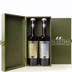 Galantino: Extra Virgin Olive Oil Luxury Wooden Gift Set from Italy (2 bottles of 500 ml)