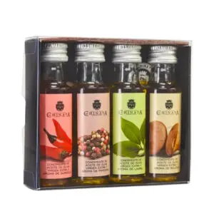 La Chinata: Extra Virgin Olive Oil Gift Box 4 mini from Spain (25 ml each one)