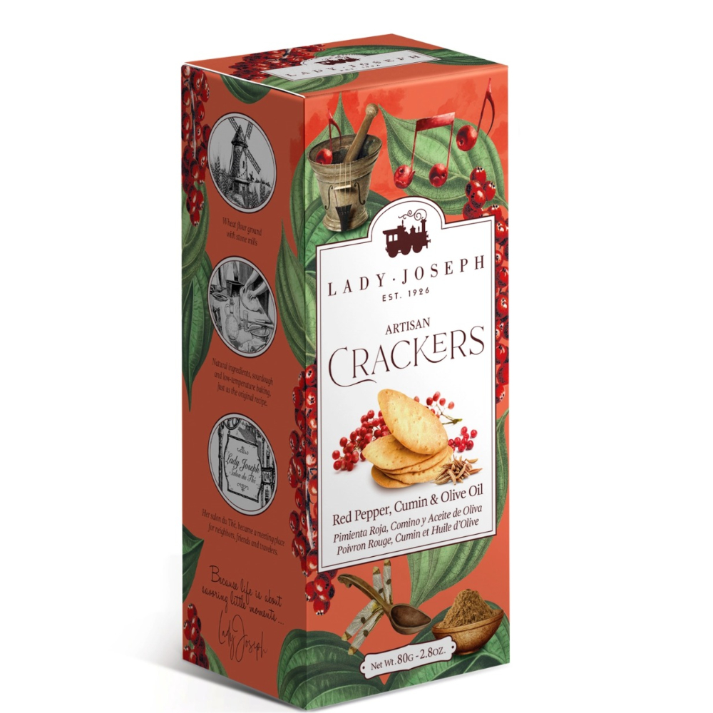 Lady Joseph Artisan Vegan Crackers with Red Pepper Cumin 1
