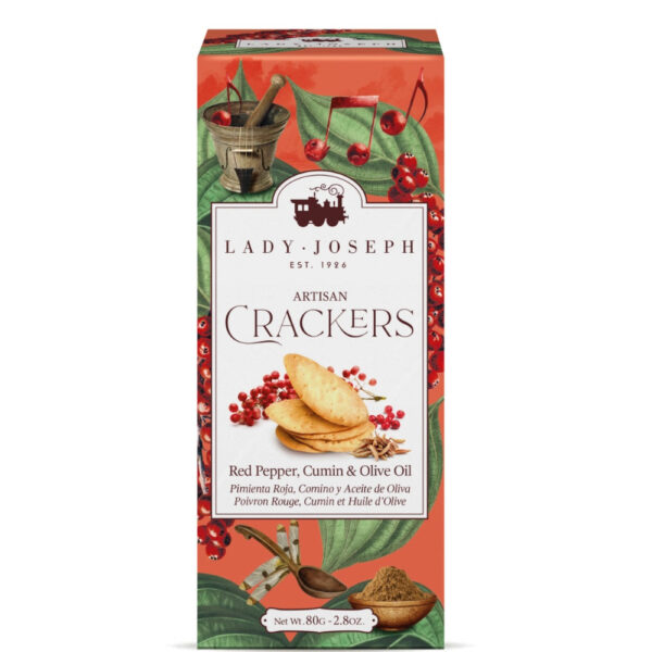 Lady Joseph Artisan Vegan Crackers with Red Pepper Cumin