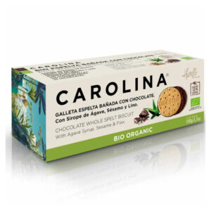 Carolina: Spelt Cookies with Chocolate, Agave Syrup, Sesame and Flaxseed from Spain (100 g)
