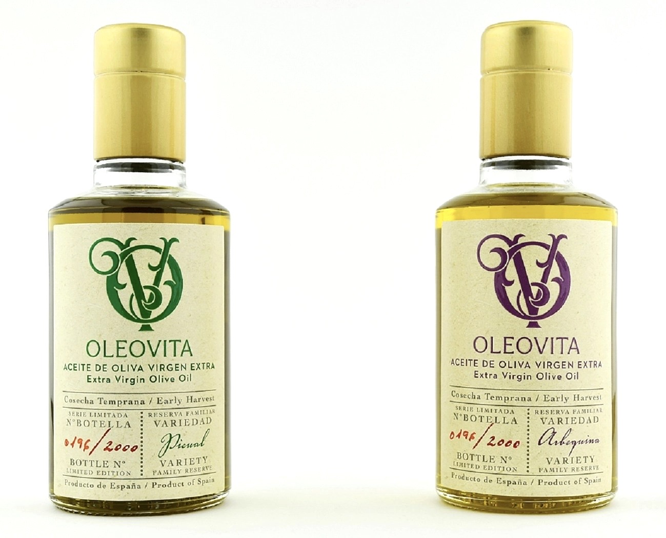 OLEOVITA - Arbequina and Picual Extra Virgin Olive Oil Duo Pack